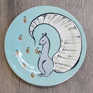Anthropologie Corinna Dessert Plate With Squirrel